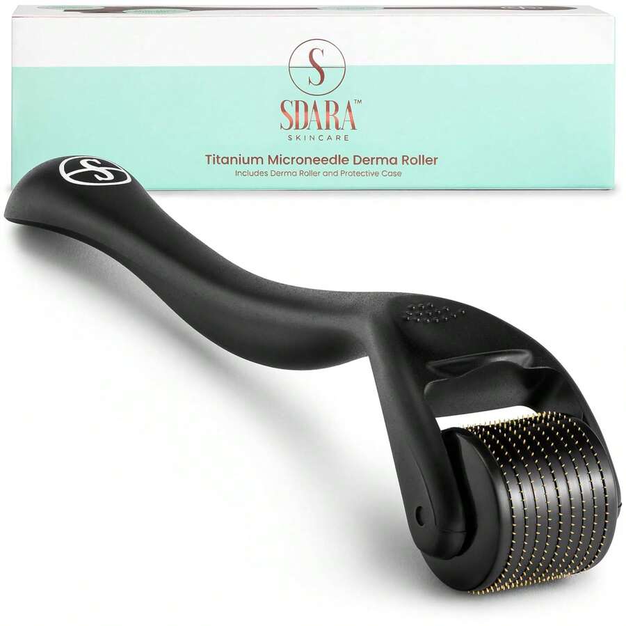 Sdara Derma Roller Microneedling Roller For Face - Includes Free Storage Case (1-Pack), Unisex