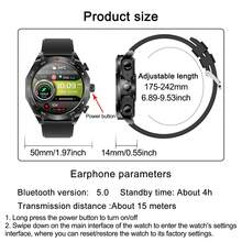 GUHUAVMI 2-In-1 Smart Watch And Earphones, Unisex, Business Appearance, Smooth Metal Design, 1.52" High-Definition Screen, 400mAh Large Battery, Wireless Calling (Answering/Dialing), Built-In Earphones, Fitness Tracker, Smart Watch, Waterproof, Comfortable Wear, Compatible With Android And IOS