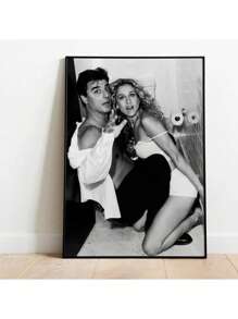 1pc,Kelly And Mr. BigWall Art,ModernleposterPrinting Canvas Painting, ,Home Decor,Room Decoration Stuff,Gift Ideas,Suitable For Decorative Painting Inbar,Hotel,Bedroom,Living Room19.7*27.6 Inch, Frameless Gifts Birthday Graduation