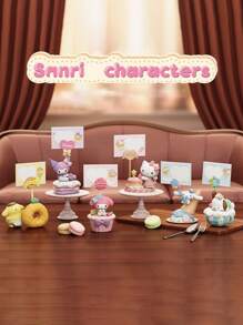Sanrio 1pc Sanrio Sweets Series Blind Box Memo Pad Stand Desk Figurine, Kuromi And My Melody, Ideal Gift For Girls,For School Supplies,Back To School