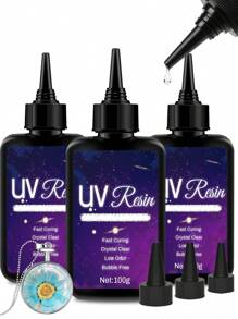 Clear UV Resin Kit - 100g/200g/300g Sizes, High-Gloss Epoxy For Jewelry Making, Casting & Coating, DIY Crafts & Art Supplies, Resin, Crafts