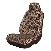 Fundas de asiento de coche con estampado de leopardo de cobertura total, ajustable para sedán, SUV y camioneta, protector de cojín, opciones disponibles de individual/doble/3 asientos/5 asientos, tela duradera para todo tipo de clima