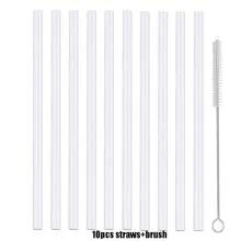 Replacement Straws Compatible With Stanley 14-40 Oz Tumblers, Reusable Long Straws With Straw Cleaning Covers, 12.2 "Plastic Straws For Cup And Bottle Accessories,School Supplies