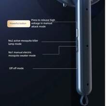 OBOVAY 1pc Foldable Electric Mosquito Killer Fly Swatter Trap USB Rechargeable Mosquito Racket Insect Killer With UV Light Bug Zapper,500mAh - Multicolor - View 9