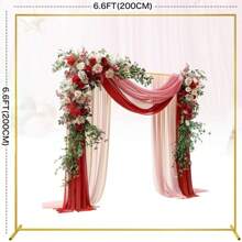 1 Set Metall Quadratischer Ballonbogen Rahmen, Geburtstag Bridal-Shower Hochzeit Jahrestags Gender Enthüllungs Party Hinterhof Hintergrund Dekoration Ballonbogen Ständer, Ballonbogen Zubehör, geeignet zum Kombinieren mit Gazevorhängen, künstlichen Blumen und Ballons