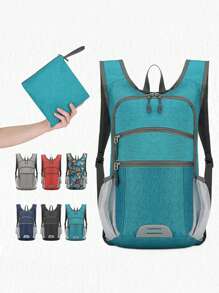 1pc New Large Capacity Oxford Backpack, Portable Outdoor Sports Cycling Hiking Bag, Multipurpose Storage Bag, Travel Pack