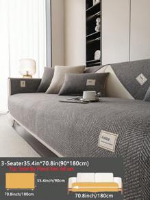 1 pieza Funda de sofá de estilo bohemio - Poliéster de alta calidad, antideslizante, antisuciedad, apta para mascotas, adecuada para oficina, dormitorio, sala de estar, sillón hasta sofá de 3 plazas, para todo el año, lavable a máquina