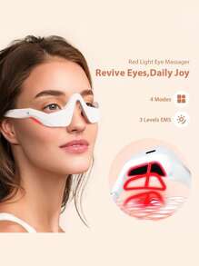 Red Light Theraphy 3D Eye Beauty Instrument Micro-Current Pulse Eye Relax Eye Massager Anti Eye Fatigue Electric Eyes Massage Beauty Remove Anti Wrinkle Eye Relaxtion Reduce Wrinkles And Dark Circle Remove Eye Bags Massager Beauty Tool Under-Eye Glasses Massager Women Gifts