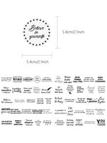 50pcs English Motivational Quotes Stickers, Suitable For Laptop, Water Bottle, Phone Case, Guitar, Skateboard, Journal, Luggage, Gift For Friends