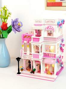 1000 块迷你积木玩具套装，细致的建筑场景，家具装饰，丰富的室内外设施，娱乐性和装饰性 - 彩色 - 查看 4