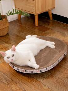 Almohadillas Ovaladas Para Rascar y Cama Para Gatos, Juguetes Para Gatos - Marrón - Ver 4