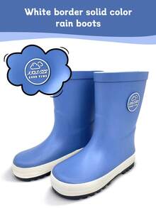 Chidren's Rain Boots ,Waterproof, Easy-On, And Durable Rain Shoes For Boys Comfortable, Anti-Slip, And Breathable Design For Kids' Outdoor Play
