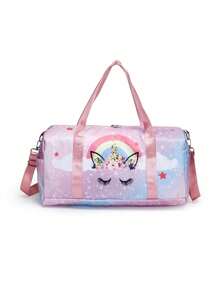 1pc New Cute Girl Niche High-End Cartoon Unicorn Travel Bag, Multiple Styles To Choose From, And Fashionable New Bags, Fresh And Dopamine Color Matching, Youthful Girl Style, Can Be Carried By Hand, Can Be Cross-Body, Shoulder Straps Are Adjustable, Casual And Fashionable, Very Suitable For Taking Out To Play, And Can Also Be Given As Gifts To Friends