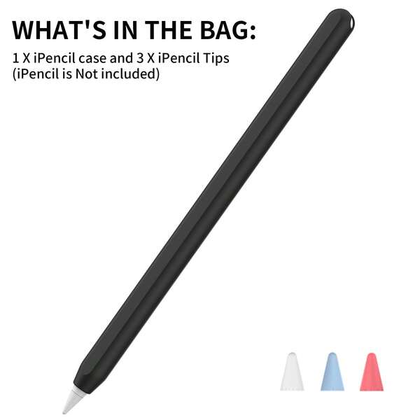 Capa protetora de silicone compatível com Apple Pencil Pro e acessórios de capa protetora de 2ª geração