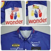 Talladega Nights Ricky Bobby Short Sleeve Shirt Racing Suit With Hooded Shirt Cycling Cosplay - Multicolor - View 3