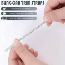 5米/卷DIY汽车水晶钻装饰水钻条 车用钻石装饰自粘钻石工艺品DIY水钻条 - 二排鑲鑽 - 查看 4