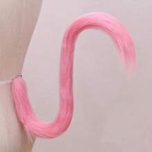 Adjustable Cat Tail For Lolita Fashion - Faux Fur Long Costume Tail With Comfort Waist Strap, Halloween Cosplay Party Accessory, Christmas Carnival Bar Nightclub Prop In Blue & More Colors