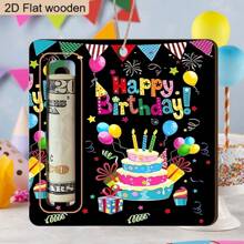 1 pieza/4 piezas Porta-dinero de tarta de cumpleaños "Feliz Cumpleaños", portador de efectivo de deseo, regalo de cumpleaños, decoraciones de fiesta de baby shower, decoraciones de cumpleaños, cumpleañera