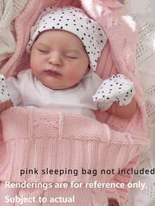 19inch 48cm Like Real Soft Vinyl Asleep Reborn Baby Newborn Doll Girl Toy with 3d-paint skin and Cloth Body Lovely Kids Birthday Gift - Muñeca bebé durmiendo - Ver 1