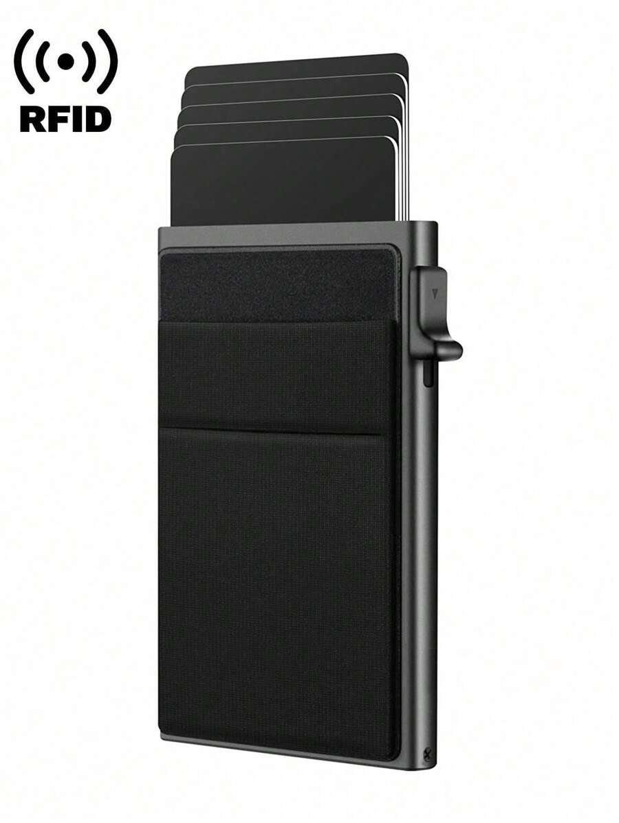 Cartera antirrobo de aleación de aluminio para tarjetas, regalo de cumpleaños, día de San Valentín o día del padre, para viajes, regreso a clases, tarjetero, tarjetero de visita, tarjetero de crédito para hombres, minicartera, tarjetero, tarjetero RFID