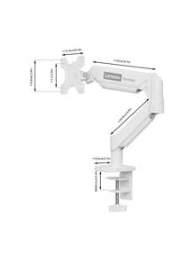 Lenovo Lenovo Display Screen Stand, Adjustable Support Arm, Height And Angle Adjustable, Computer Stand Mechanical Arm, Display Heightening Frame, Screen Stand Compatible With 13-32 Inches.