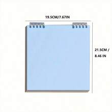 Square Grid Notebook 8.46x7.68" (21.5x19.5cm) - Lay-Flat Spiral Binding For Meeting Notes, Class Diagrams, Sketchbooks & Personal Diary Use, School Supplies,Back To School