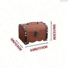 1 Pezzo Scatola di Immagazzinaggio in Legno, Scatola per Gioielli Vintage, Scatola con Serratura Antica, Scatola di Immagazzinaggio, Grande Capacità per Cassetto Portatile per Gioielli
