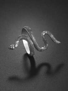 1枚时尚独特盘绕蛇形金属戒指