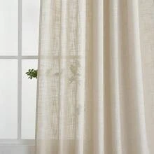 New  Palma Linen Semi Sheer Curtains For Bedroom 63 Inch Length Light Filtering Draperi Bronze Grommet Set Of 2 Panels (52''W X 63''L, Beige) - 米色 52 寬 x 63 長(2 包) - 查看 3
