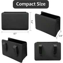 Car Trash Can,  Leather Vehicle Trash Bin Car Dustbin Garbage Organizer Holder With 30 Pcs Trash Bags,  Foldable Hanging Mini Cars Storage Bag Container For Auto,  SUV (Black)