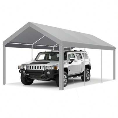 CAROMA Carport Canopy 12x20 Heavy Duty Portable Garage 2.0, Car Canopy Car Tent Upgrade Waterproof & UV Protected With Built-In Sandbags For Cars, Boats, Trucks, Motorcycles