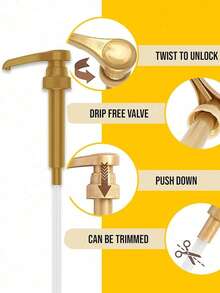 1/2/3/4pcs Coffee Syrup Dispenser, No Drip Jam And Syrup Pump Dispenser For Syrup Bottles, Edible Oil, Hand Soap, Bathroom Cleaner, Home & Coffee Bar Organizer, Coffee Bar Accessor