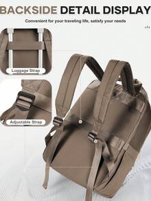 Unisex Large Capacity Travel Backpack, 14/15.6 Inch Anti-Theft Laptop Backpack, Carry-On Luggage, Lightweight For Teens & Students, Business Commute, Waterproof Outdoor Hiking