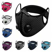 Breathable Ergonomic Dust Mask Nose Clamp Anti-Dust Respirator Mask Adjustable Washable Activated Carbon Filters Woodworking - Multicolor - View 3