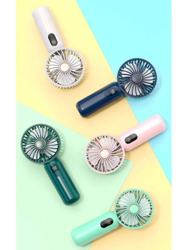 One, A Portable And Simple White Mini Handheld Fan, Quiet And Powerful, Suitable For Both Desktop And Outdoor Use, A Must-Have Item For Cooling Off In Summer!