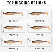New-88  Easy Catch Soft Lur, Unique Vibrating Swim Action And Trembly Sinking Move For More Bit, Amazing Soft Swimbaits For Ly Fishing, Well-Made Fishing Lur For Bass Trout Crie Walleye - 3.5 12個 0.25盎司 - 查看 4
