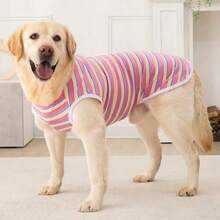 Sleeveless Summer Vest For Medium & Large Dogs, Pet Pajamas For Home, Suitable For Golden Retriever, Labrador, Alaskan, And Other Medium/Large Breed Dogs - Pink - View 8