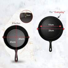 Cast Iron Skillet Cookware Frying Pan Pre-Seasoned Grill Pan Frypan Camping Pan Gift Idea