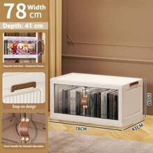 5/4/3/2/1 Layer Clothes Storage Box, Home Closet Organizer Folding Plastic Container Cabinet With Door, Large Capacity For Women Storage Organizer Travel Essentials Back To School