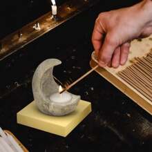 Candle Holder Silicone Resin Mold, 3D Moon Resin Mold, Moon-Shaped Tea Light Holder Silicone Mold, Cute Cement Concrete Mold, Epoxy Resin Casting Mold For Craft Making Decor