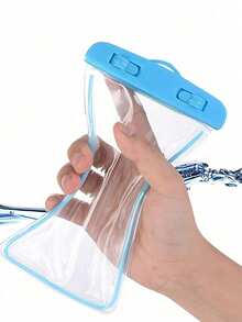 1个/2个通用防水夜光手机袋，触屏游泳潜水手机壳，可用作水下相机手机壳，便携式旅行手机包，带可调节挂绳，PVC材质，无需电池。 - 彩色 - 查看 7