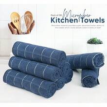 Utopia Towels - Microfiber Cleaning Cloth Navy - 8 Pcs (12x12 Inch), Cleaning Rags For Housekeeping, Lint Free Reusable Cleaning Cloths For House Washable- Kitchen Towels - Car Washing Cloth - Navy - View 8
