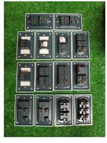 Interruptor Doble Con Toma Corriente Blanco Lujo - Tipo de Enchufe A USA (110-127V) - Ver 4