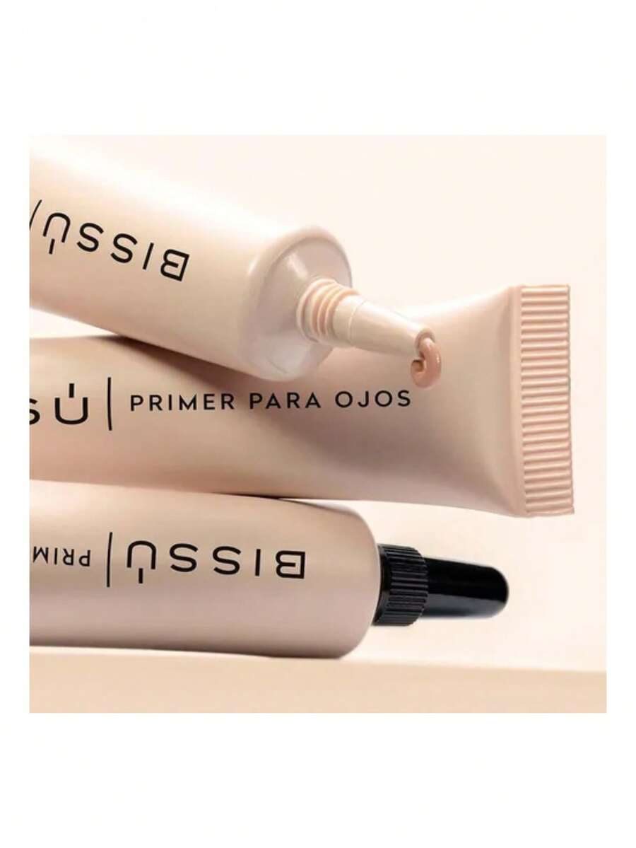 Primer para ojos base para sombras Bissú maquillaje profesional prolonga duración color ojos fácil aplicación textura ligera prepara párpado - Beis - Ver 1