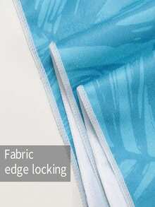 1pc Ultra-Fine Fiber Large Beach Towel, Summer Elements, Coconut Tree Color Gradient Beach Towel, Beach, Summer, Vacation, Quick Drying Bath Towel, Absorbent Bath Towel, Suitable For Swimming, Travel, Summer, Sports, Bathroom, Swimming Pool, Yoga, Camping, Ultra-Fine Fiber Multifunctional Beach Towel, Beach Essentials, Beach Accessories, Pool Float - Multicolor - View 11