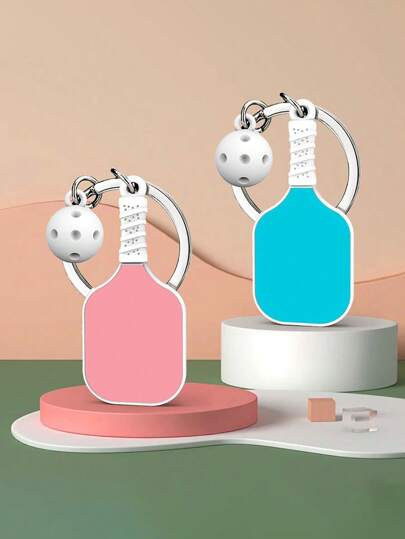 1 pièce Porte-clés pendentif de pickleball charmant, décoration de porte-clés sportive créative, pendentif de sac, cadeau pour camarade de classe, ami, famille, Saint-Valentin, anniversaire, fête, Halloween, Thanksgiving, Noël. Accessoires de voiture, breloques de sac, idées de cadeaux pour l'école, breloques de sac, cadeau pour professeur, sœur