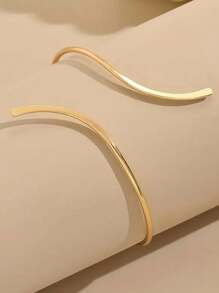 1 Stück vielseitiges Armband im Punk-Stil, minimalistisch, mit geometrischer Metalllinie, verstellbar, geeignet für Lässig, Party und täglichen Gebrauch