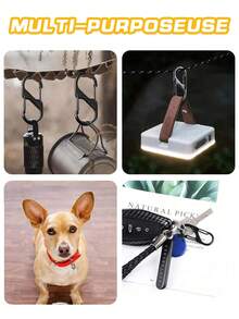 1/5 件男女款背包拉链锁套装易拉扣防盗拉链夹 - 保持拉链闭合 - 背包扣带两个弹簧扣适用于行李箱手提包钥匙钱包 DIY 配件旅行必需品多功能 S 扣挂钩适用于旅行露营户外海滩暑假返校旅行配件假日