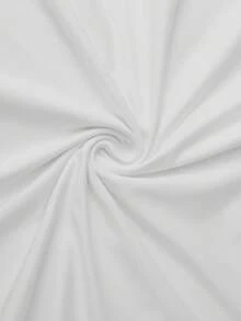 1pc Women's Casual Round Neck Short Sleeve T-Shirt, Simple Flag Print, Versatile Daily Wear, Summer - White - View 5