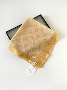 1 Stück Damen Baumwoll- und Leinenstruktur Kleine Paniertuch/Taschentuch/Stirnband, Europa und USA Stil vielseitig einsetzbarer Blumen bedruckter Leinenschal/Halstuch/Taschentuch, Sommer Strand